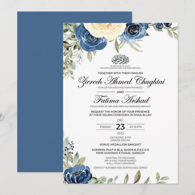 Invitaciones de boda (Anverso / Reverso)