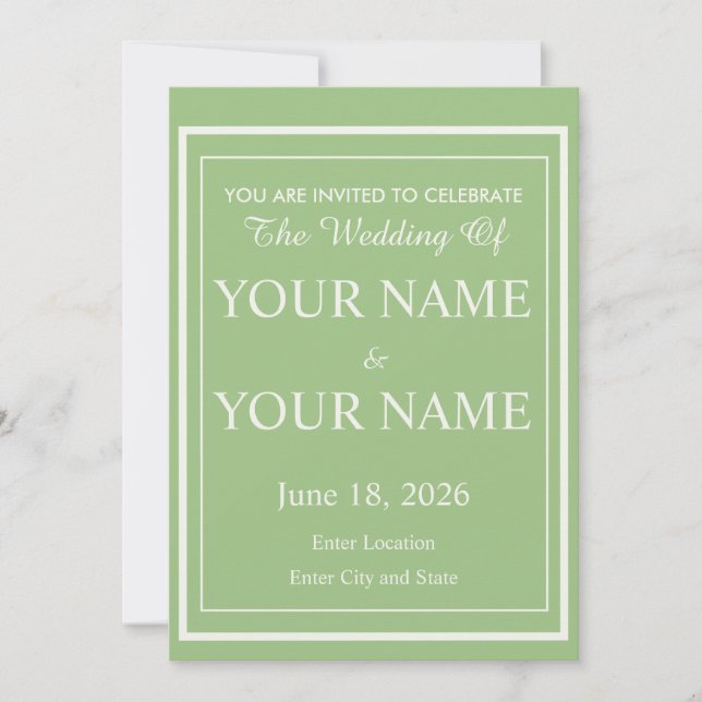 Invitaciones de Boda (Anverso)