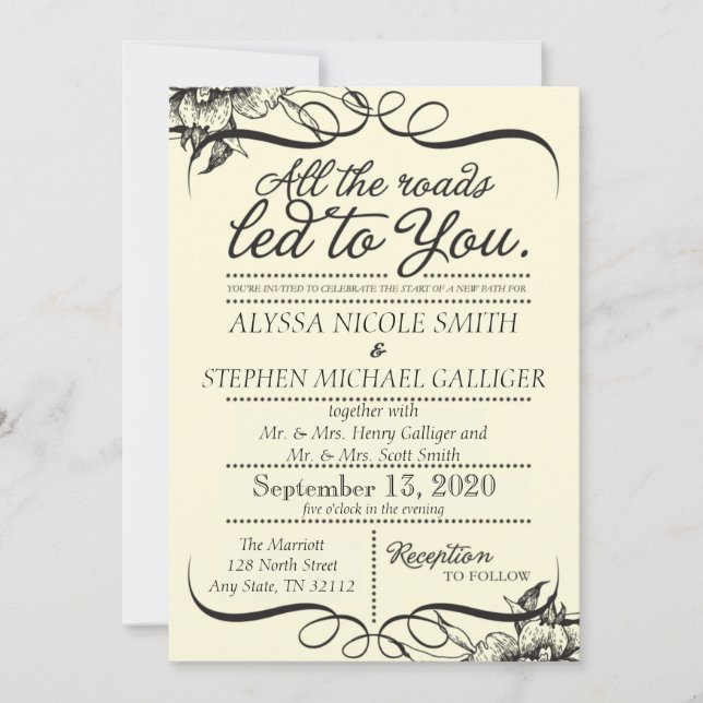 invitaciones de boda (Anverso)