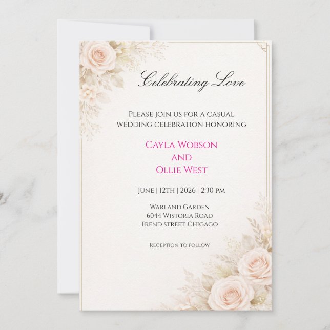 Invitaciones de boda (Anverso)