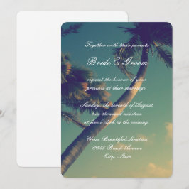 Invitaciones de boda a destino de playa tropical