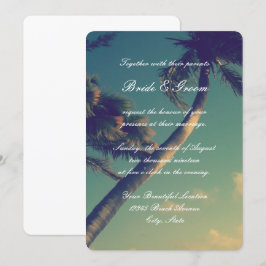 Invitaciones de boda a destino de playa tropical