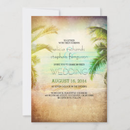 Invitaciones de boda a la playa de Sunset
