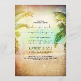 Invitaciones de boda a la playa de Sunset