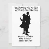INVITACIONES DE BODA A SOCIOS DE ARMAS EN DELITO