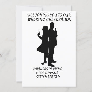 INVITACIONES DE BODA A SOCIOS DE ARMAS EN DELITO