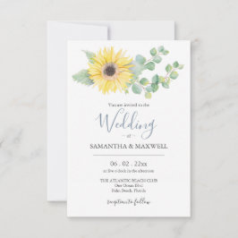 Invitaciones De Boda A Una Flora De Acuarela Presu