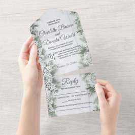 Invitaciones de boda a Winter Wonderland All in On