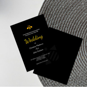 Invitaciones de boda Abeja Dorada