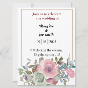 invitaciones de boda acuarela floral