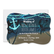 Invitaciones de boda Anchor Lights & Palm Trees