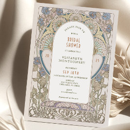 Invitaciones de boda antiguas Art Nouveau Deco