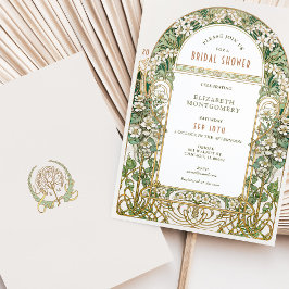 Invitaciones de boda antiguas Art Nouveau Deco