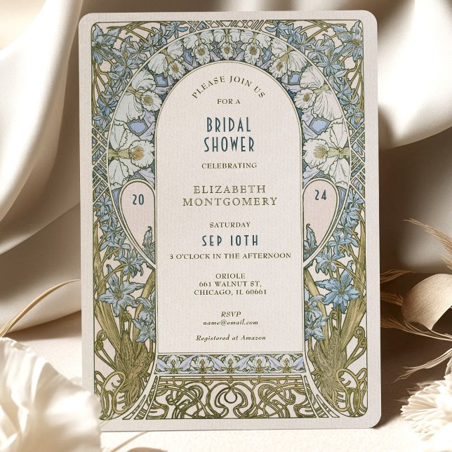 Invitaciones de boda antiguas Art Nouveau Deco (Subido por el creador)