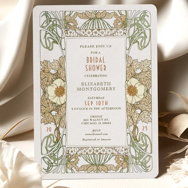 Invitaciones de boda antiguas de estilo Art Nouvea (Subido por el creador)