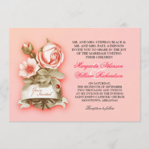 invitaciones de boda antiguas rosas