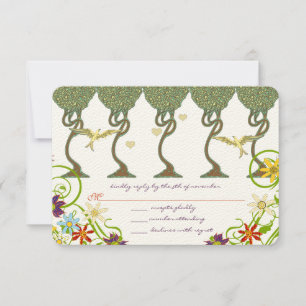 Invitaciones de Boda Art Nouveau Rústico del Bosqu