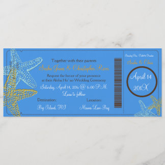 INVITACIONES DE BODA AZUL DE PESCADO