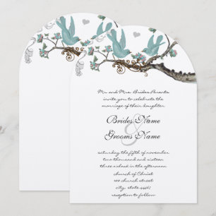 Invitaciones de boda azul huevo de Robin vintage