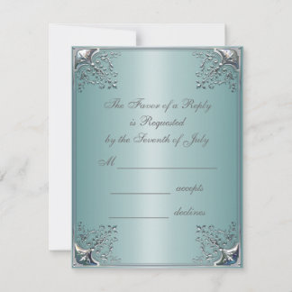 Invitaciones de boda azul turquesa blanco