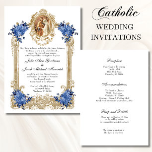 INVITACIONES DE BODA AZUL VINTAGE