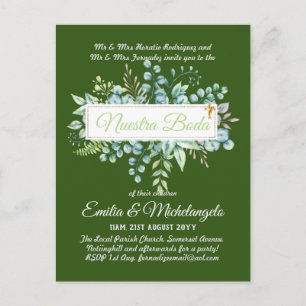 Invitaciones De Boda Baratas HOJAS Modernas