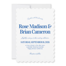 Invitaciones de boda Blue Wavy Cabana