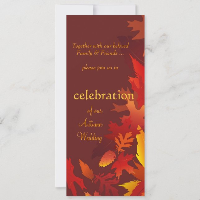 Invitaciones de boda - Bodas de otoño festivos (Anverso)
