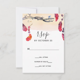 invitaciones de boda bohemio espíritu libre rsvp