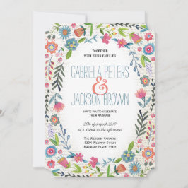 Invitaciones de boda Boho acuarela floral