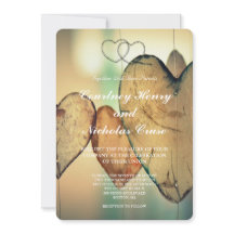 Invitaciones de boda Bokeh Hearts
