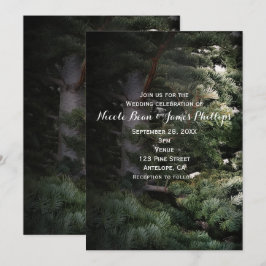 Invitaciones de boda Bosque Rústico de Pino