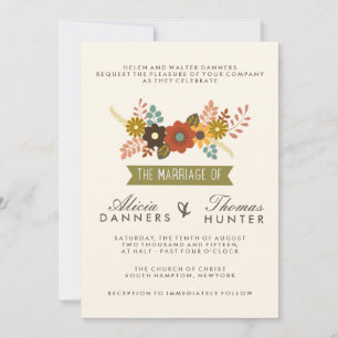 Invitaciones de boda Botanical Blooms