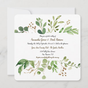 Invitaciones de boda Botanical Dream Square