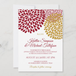 Invitaciones de Boda Burgundy & Gold | Florales & 