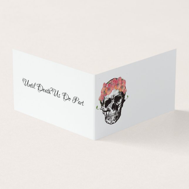 Invitaciones de Boda Calaveras y Amapolas (Exterior)