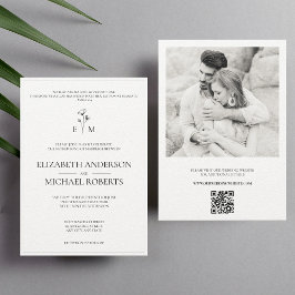 Invitaciones de boda católica moderna con código Q