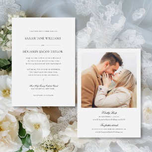 Invitaciones de boda católicas de Sarah con RSVP