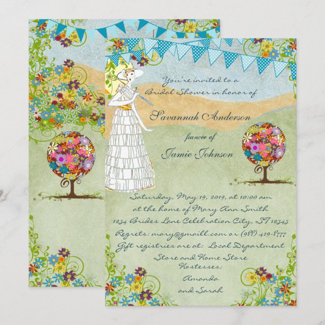 Invitaciones de boda Círculo de Amor Bosque Mágico (Anverso / Reverso)