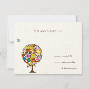 Invitaciones de boda Círculo de amor del bosque má