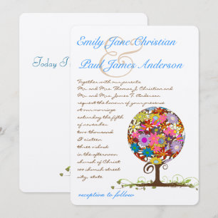 Invitaciones de boda Círculo de amor del bosque má