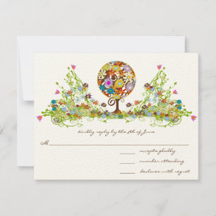 Invitaciones de boda Círculo de amor del bosque má