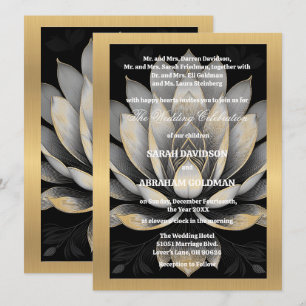 Invitaciones de boda clásicas para padres divorcia