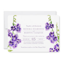 Invitaciones de boda color morado