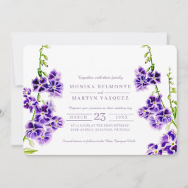 Invitaciones de boda color morado
