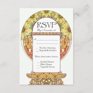 Invitaciones de boda coloridas de RSVP del vintage