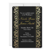 Invitaciones de boda con aliento de bebé negro y d