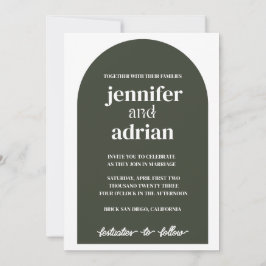 Invitaciones de boda con arco