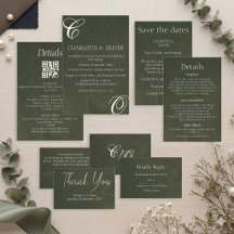 Invitaciones de boda con caligrafía elegante en ve