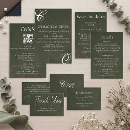 Invitaciones de boda con caligrafía elegante en ve